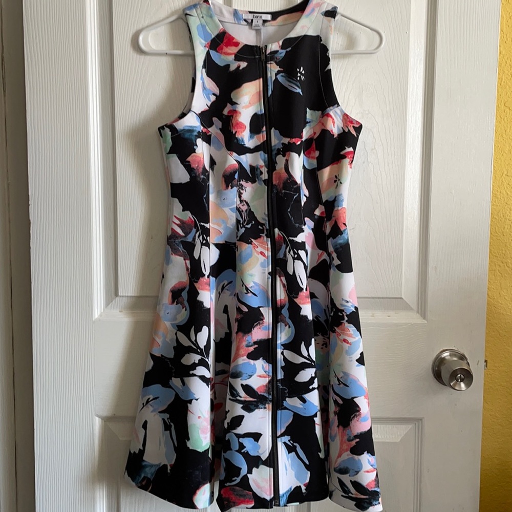 Colorful full front zip dress